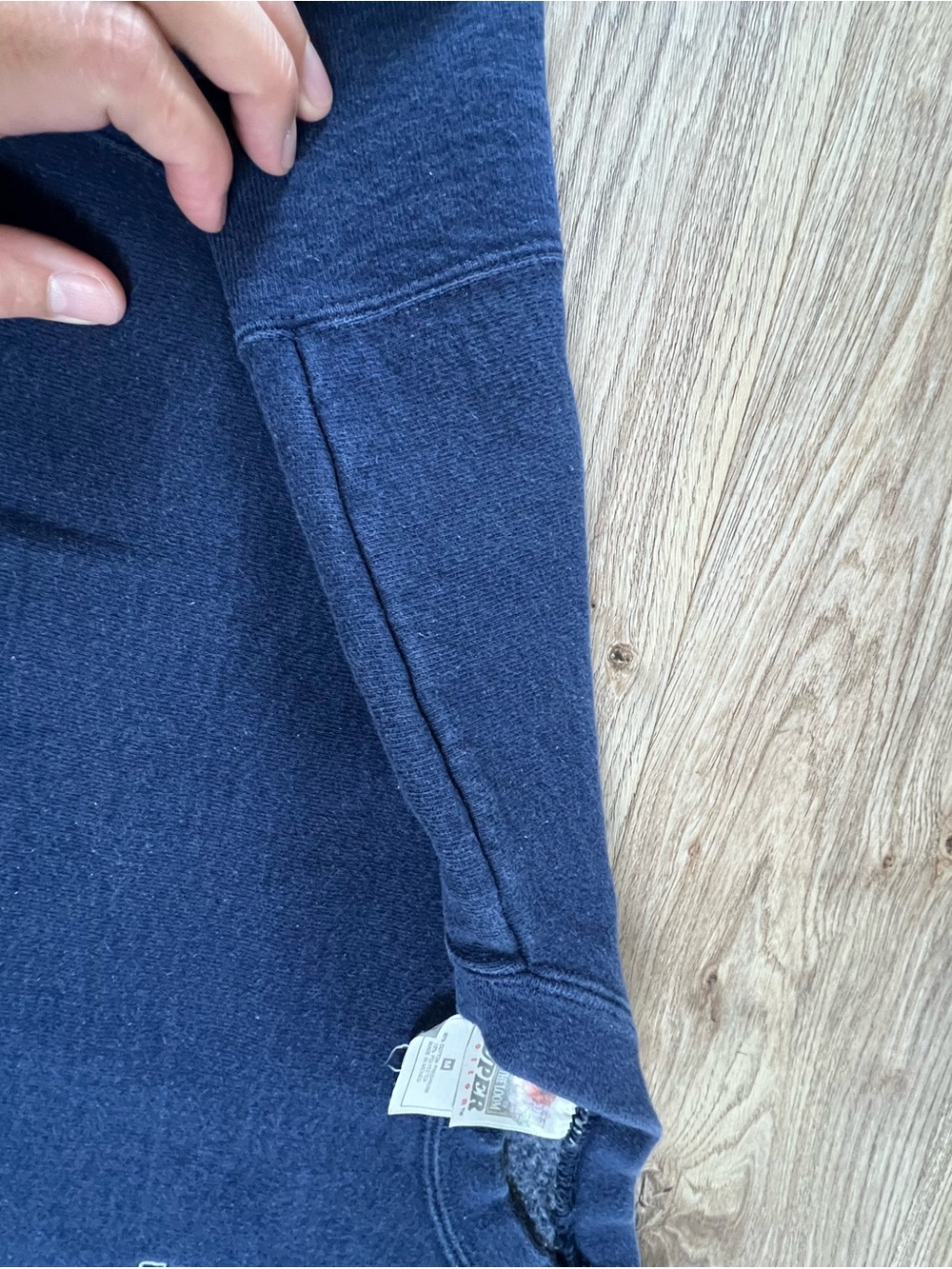 Vintage Navy Blue Single Stitch Crewneck Sweatshirt M - Picture 4 of 7
